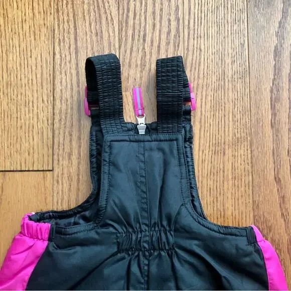 Pacific Trail Outdoor Black Pink  Snow Bib Baby Toddler Girl’s Size 2T or 24 MO - Picture 5 of 7